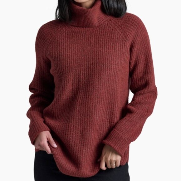 Kuhl Sienna Sweater 4411 Womens Turtleneck Cherrywood Long Sleeve Knit Pullover - Picture 1 of 9